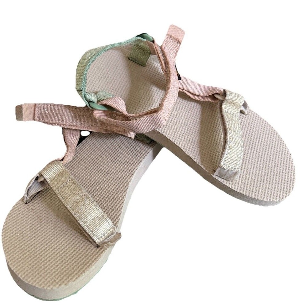 Teva Little Kid's Original Universal Metallic Strap Sandals Metallic Clay 4 US